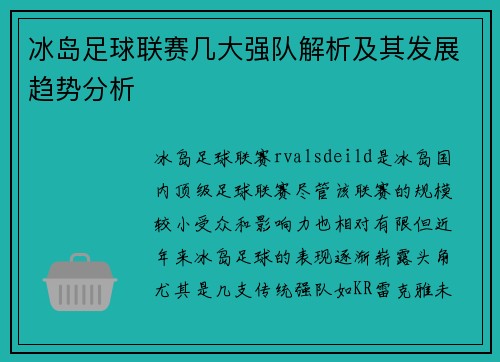 冰岛足球联赛几大强队解析及其发展趋势分析